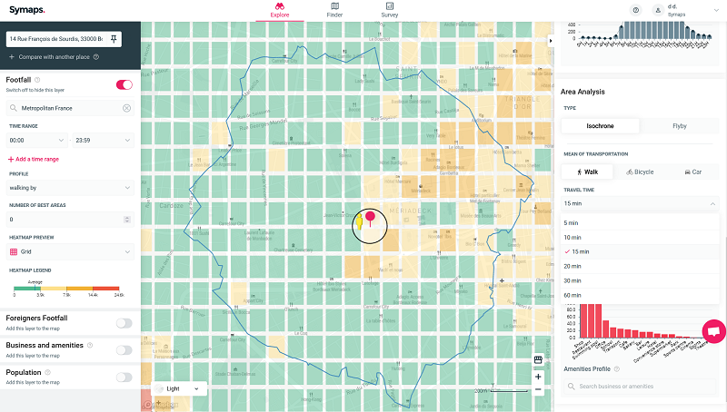 symaps location geomarketing data feature 1 1 resources catchment areas - Symaps.io